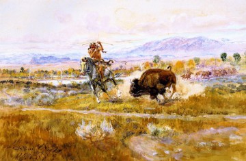 Carne de lucha 1925 Charles Marion Russell Pinturas al óleo